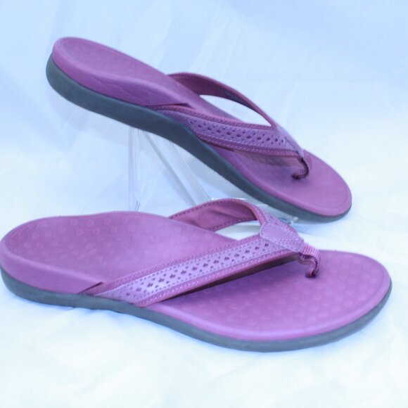 Vionic Size 9 Mauve Purple SALLY Comfort Arch Support Flip Flop Thong Sandals - Picture 2 of 8